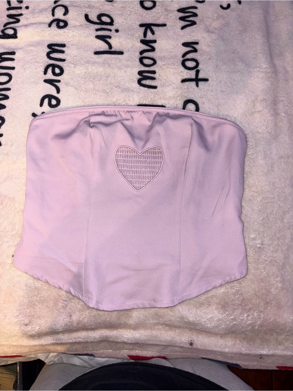 Tube top and pink sparkly skirt